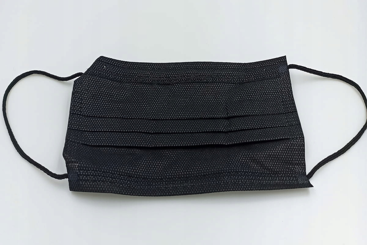 MEDICA Maseczka chirurgiczna medyczna 3 warstwy 50 szt. CZARNE