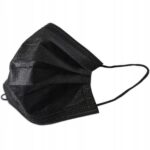 Mercator Maseczki chirurgiczne medyczne Maska jednorazowa czarna 50szt.