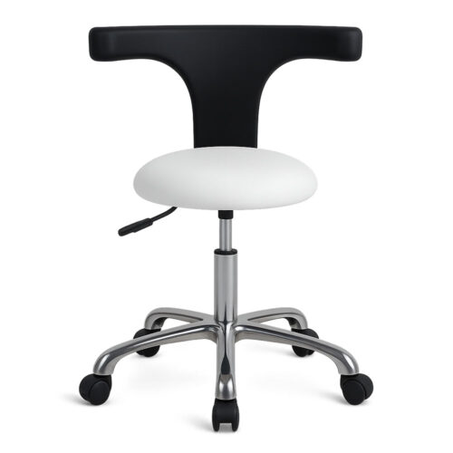 MEDIZIO Okrągły taboret medyczny z anatomicznym oparciem „U”